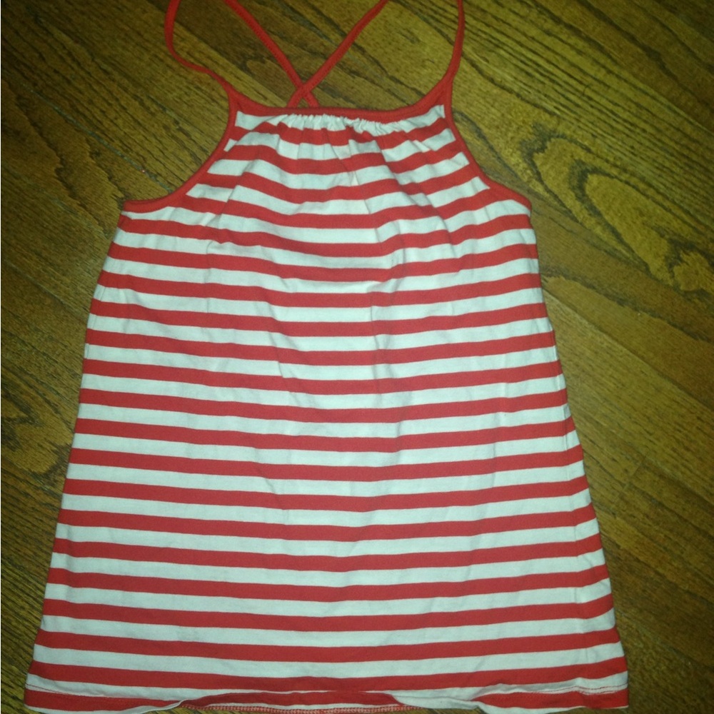 GAP Kids Red and White Striped Top Size XL(12)